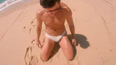 Thumbnail of Drinking Pee On Beach Nudist!!! My Step Daddy Femdom More 2 Liters Pee Golden