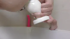 Thumbnail of Naughty Babe Timea Bella Full Of Perversion - Playing With Whipped Cream And Squirting Water And Milk Over Bath