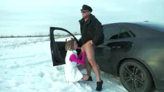 Thumbnail of Petite 18Yo Goldie Small Fucked Hard In The Snow And In The Trunk Of A Car With Gape And Cum On Face