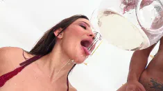 Thumbnail of LUCY MENDEZ Gets Piss On Her Mouth And Body. Anal Destruction. DP.