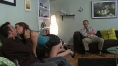 Thumbnail of Amber Rayne Gets Fucked By Boyfriend Billy Glide In Front Of Nerdy Husband